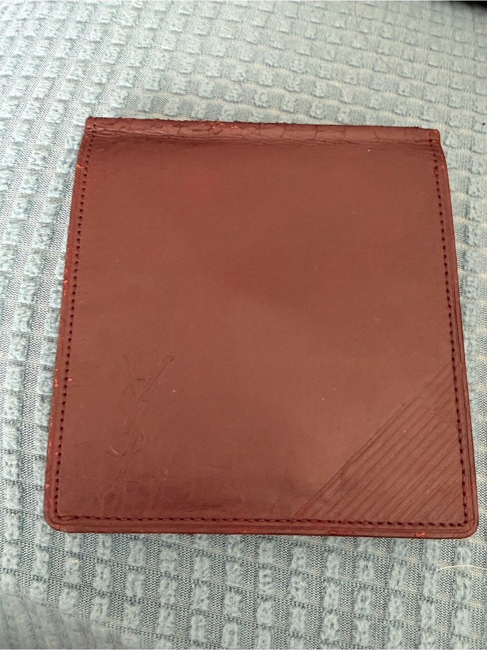 Yves Saint Laurent Men's Burgundy Leather wallet